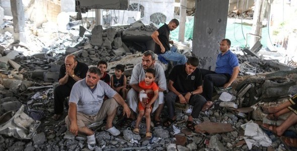 La mezquita Al-Sousi, destruida durante un ataque israelí - Xinhua/Wissam Nassar