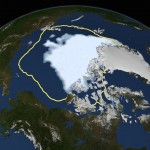 El mayor deshielo registrado en el Ártico desde que se observa con satélites: 16 de septiembre de 2012