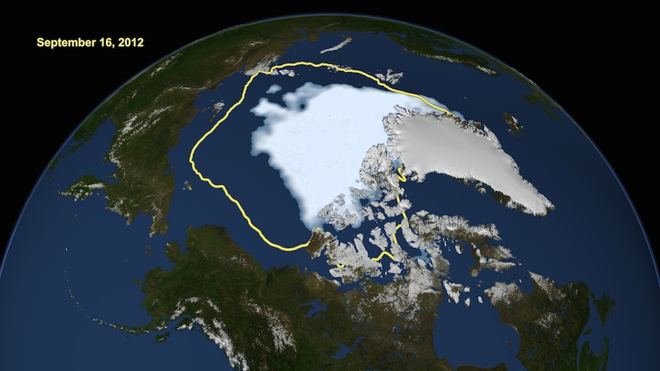 Deshielo en el Ártico en 2012- NASA _ Goddard Scientific Visualization Studio