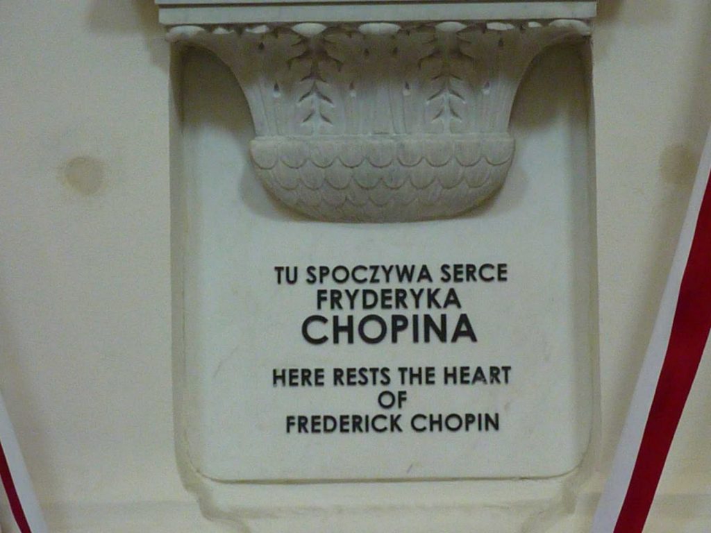 El mausoleo del corazón de Chopin