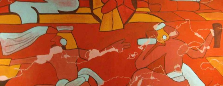 Los habitantes del México prehispánico usaban el pulque como suplemento alimenticio Mural, Los Bebedores de Pulque, Cholula, Puebla