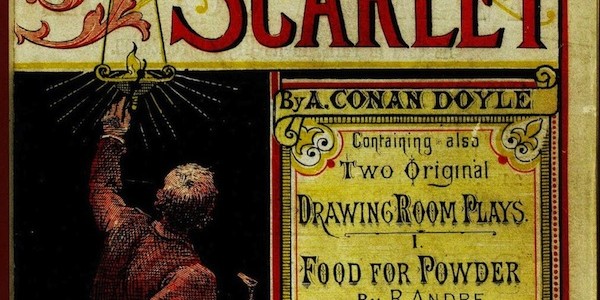 De como Watson conoce a Sherlock Holmes. Estudio en escarlata A Study in Scarlet, de Conan Doyle. Sherlock Holmes aparece