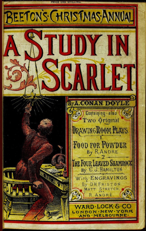 A Study in Scarlet, de Conan Doyle. Sherlock Holmes aparece