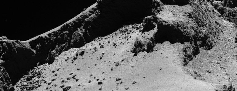 Acantialdo y campo de grava del cometa 67P_Churyumov-Gerasimenko- ESA_OSIRIS Team