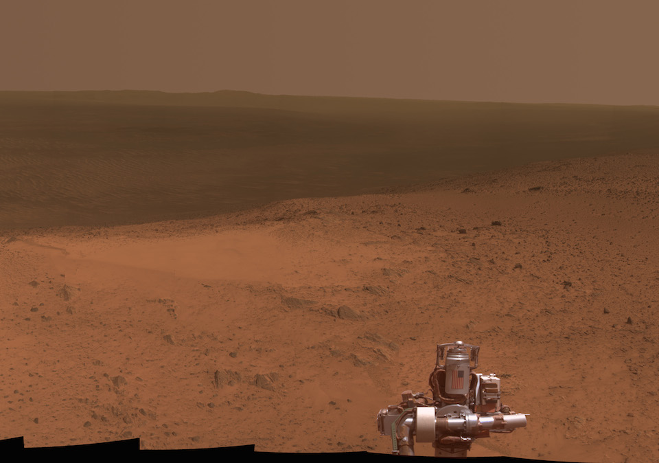 Panorámica de Marte tomada por el Opportunity desde el monte Cape trbulation- NASA