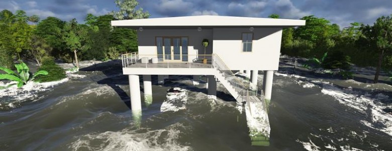 Los edificios flotantes FDN salvan a la gente del cambio climático y de los maremotos