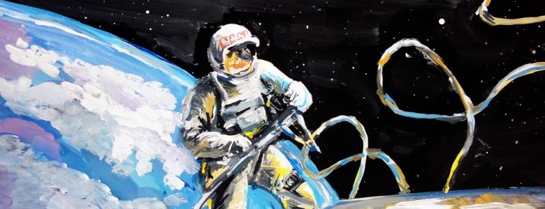 Alexei Leonov- pintura de Udalova Daria Fyodorovna