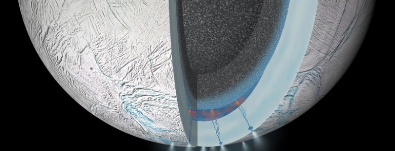 Encélado, un satélite de Saturno, tiene aguas termales