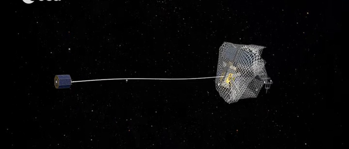 Red de pesca para atrapar satélites