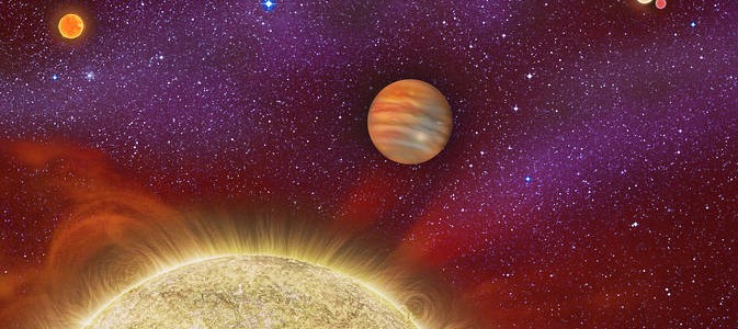 Un planeta 'criado' por cuatro estrellas madre