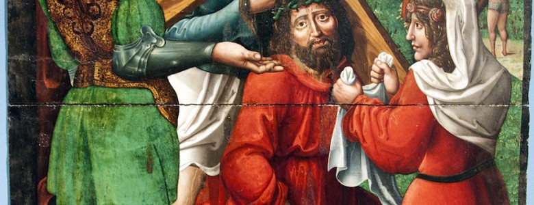 Cristo con la cruz a cuestas- Retablo Mayor del Real Monasterio de Santa María de Sigena (Huesca), España