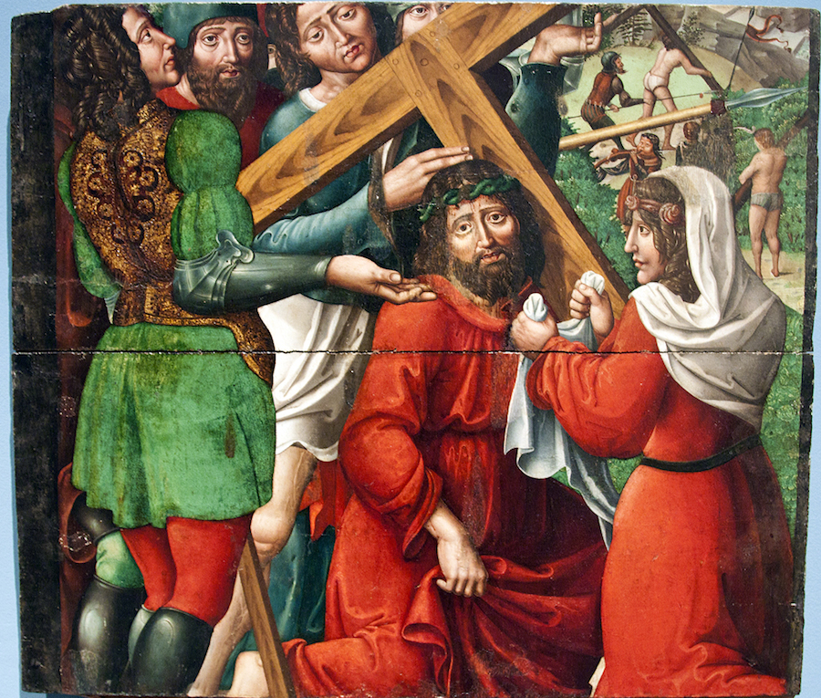 Cristo con la cruz a cuestas- Retablo Mayor del Real Monasterio de Santa María de Sigena (Huesca), España