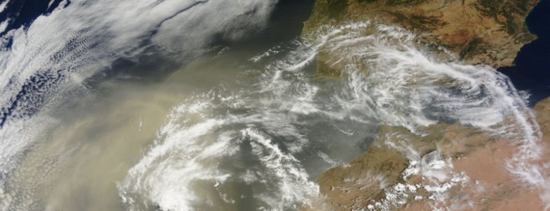 El polvo desértico del Sahara enfría la península ibérica