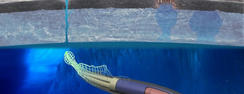 Un calamar robótico para explorar océanos lunares: Ciencia ficción Calamar robótico para explorar océanos lunares- NASA/Cornell University/NSF