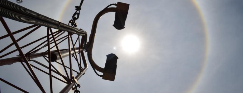 Halo solar, ciudad de Mexico, 21 de mayo de 2015- Conagua