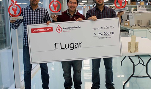 Jorge Carrasco, Miguel Ángel Montes y Héctor Garza, ganadores del Premio Odebrecht México 2015