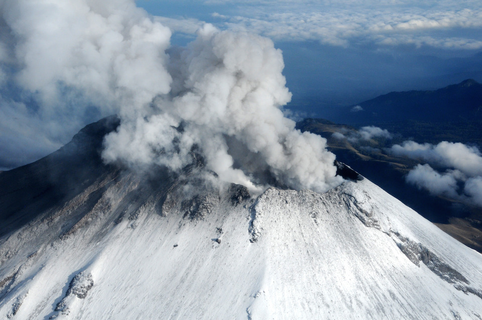 Imagen del Popocatépetl del 10 de julio de 2013- Semar