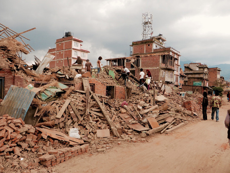 Daños causados por el terremoto en Nepal. / SIM Central and South East Asia.