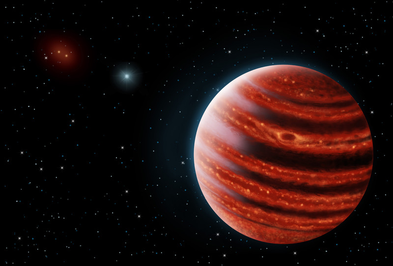 Exoplaneta similar a Júpiter, 51 Eridani b- Danielle Futselaar & Franck Marchis, SETI Institute.jpg