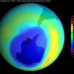 El mayor agujero de la capa de ozono detectado, 29.9 M/km2, casi el tamaño de África, el 9 de septiembre de 2000