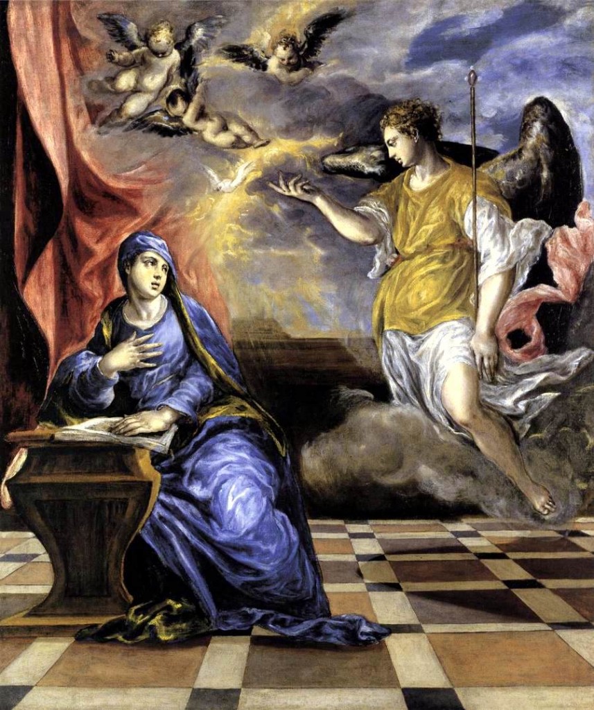 La Anunciación, El Greco, 1573-1576, Museo Thyssen-Bornemisza