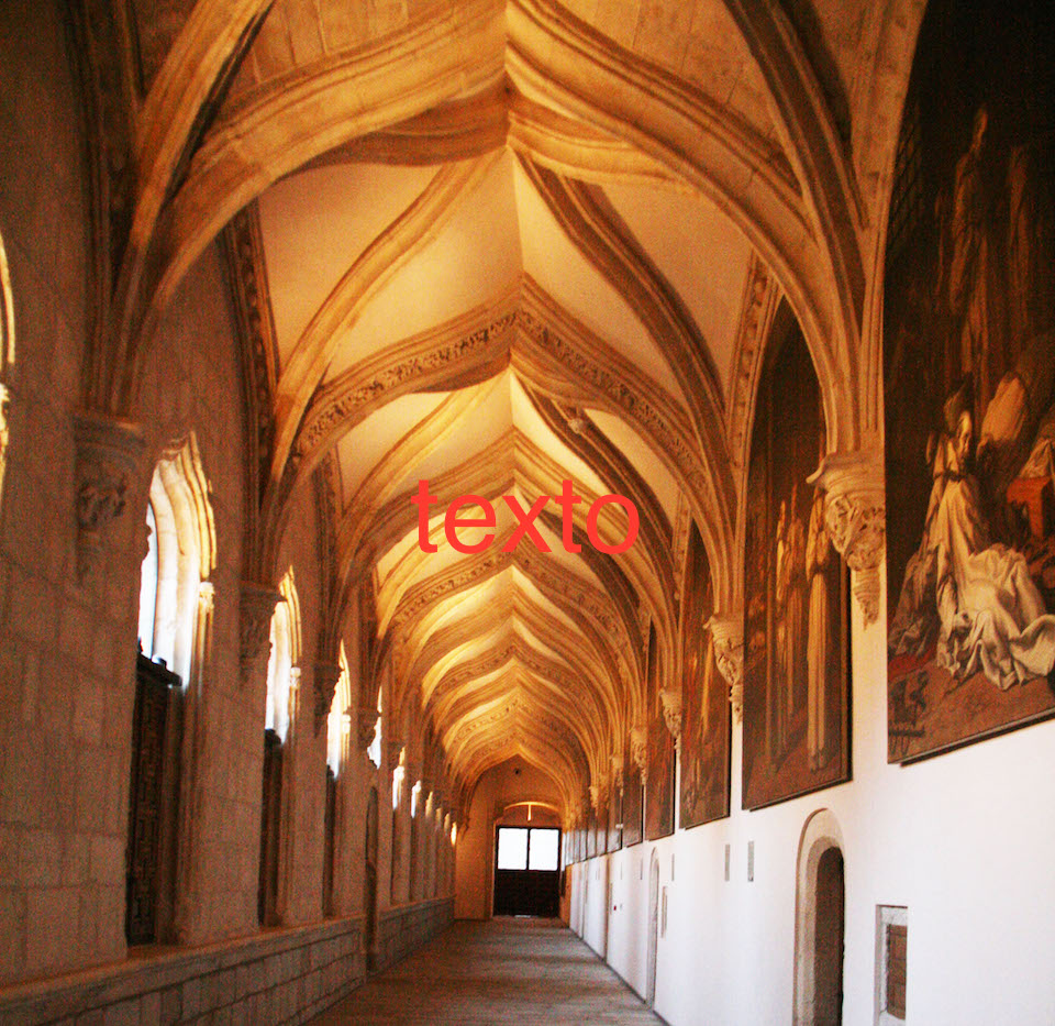 Claustro del Monasterio de Santa María de El Paular con las obras de Vicente Carducho- Tamorlan