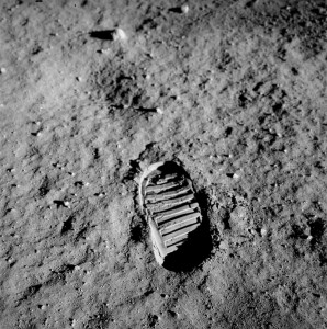 Huella del astronauta Buzz Aldrin, del Apollo 11, en la Luna- NASA