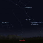 El cometa Catalina, su mayor acercamiento a la Tierra el 17 de enero. Se puede ver con prismáticos