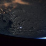 La supertormenta de EEUU, Snowzilla, vista a la luz de la Luna y desde la EEI