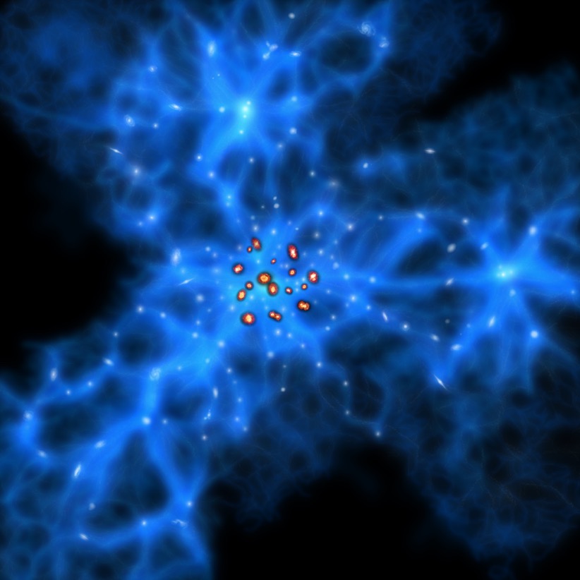 Galaxias monstruosas y la proto-Gran Muralla- ALMA (ESO:NAOJ:NRAO)