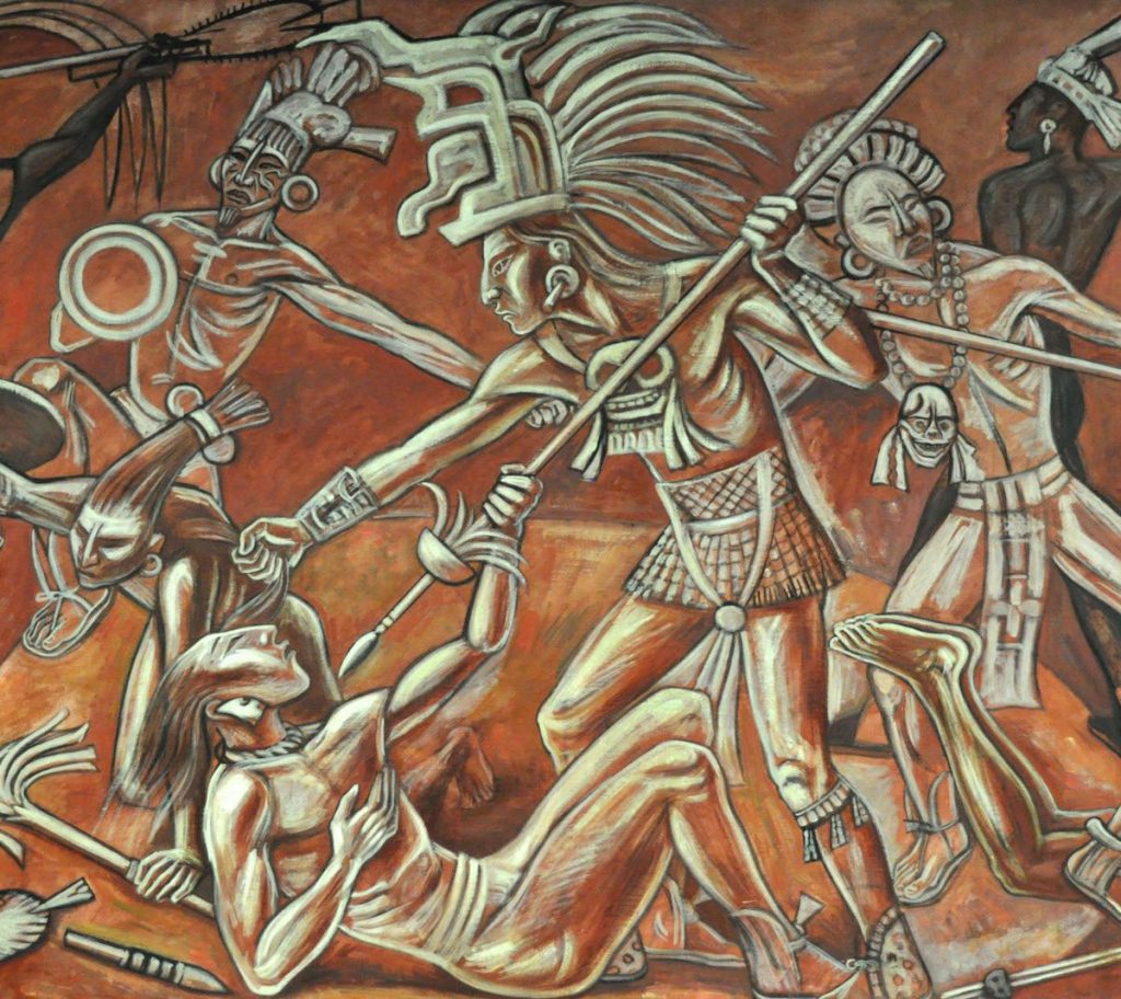 La creación del hombre maya, Raúl Anguiano- MNA