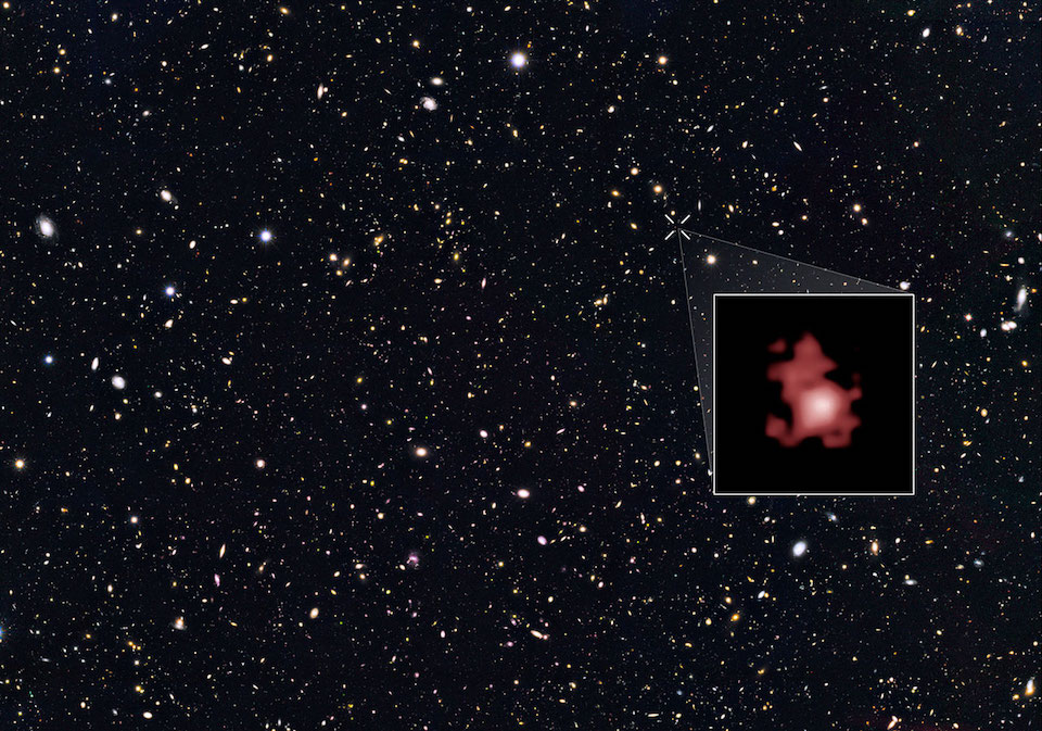 Galaxia GN-z11, creada hace 13,400 millones de anos- NASA _ ESA _ P Oesch (Universidad de Yale)