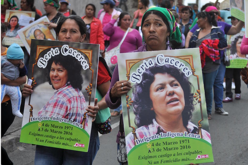 Protesta en Honduras por el asesinato de Berta Cáceres- EFE