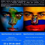 Colecta, Solidaridad por Ecuador, en Xalapa, México