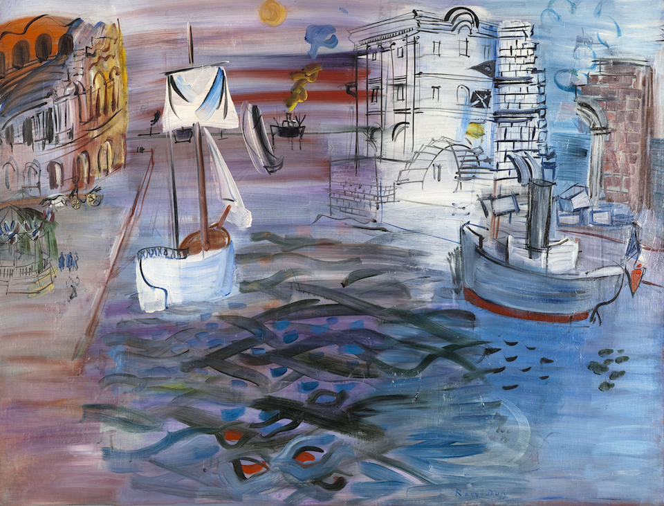 Puerto con velero, Homenaje a Claudio de Lorena, Raoul Dufy, 1935- Musée d'Art Moderne de la Ville de Paris, París