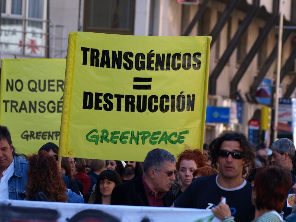 Manifestación de Greenpeace contra los transgénicos- Valentos SG