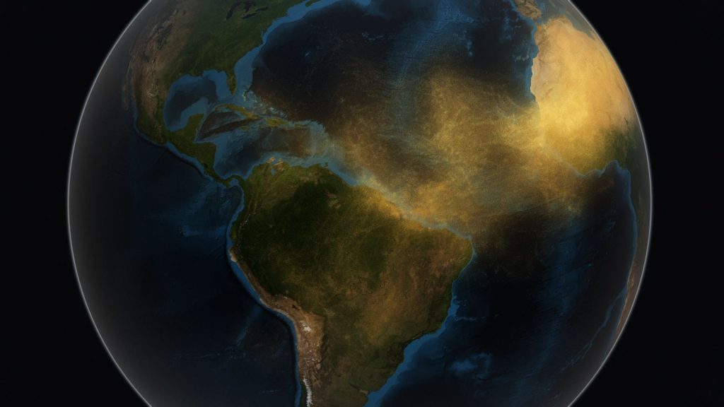 Polvo del Sahara sobre el Atlántico- NASA
