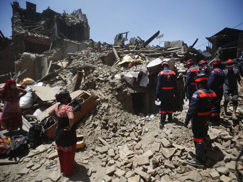 Imagen del terremoto de Nepal en 2015. / Efe