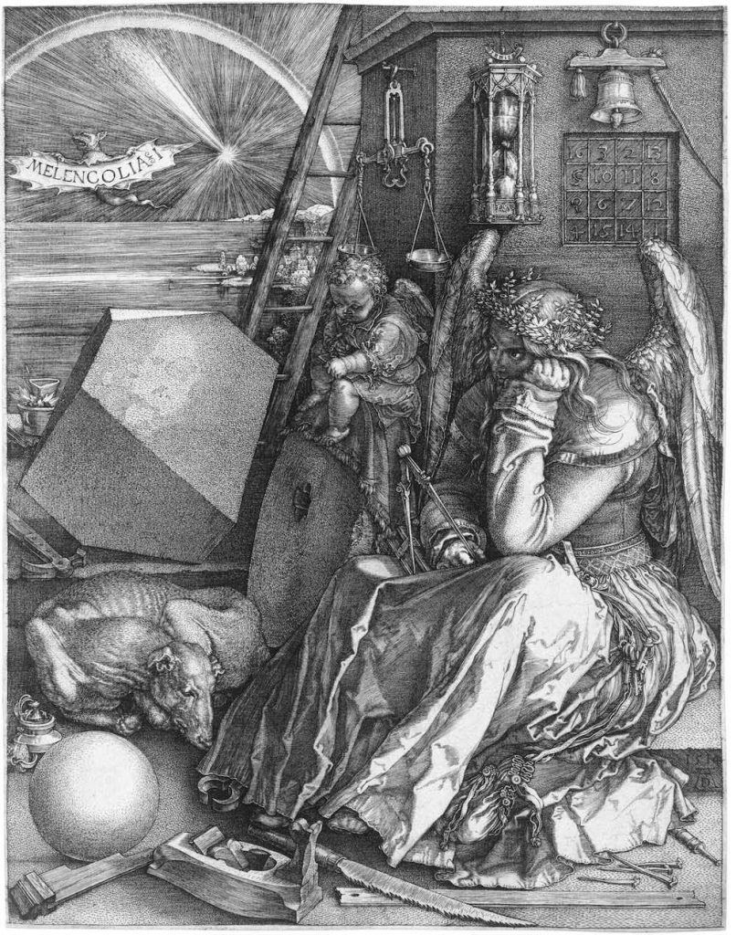 Melencolia I , Alberto Durero, 1514- Galería Nacional de Arte de Karlsruhe, Karlsruhe