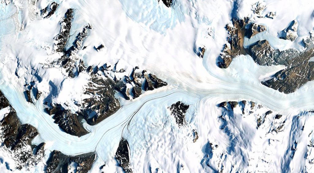 Glaciar Hourihan, Antártida- Google Earth- Landsat, Copernicus