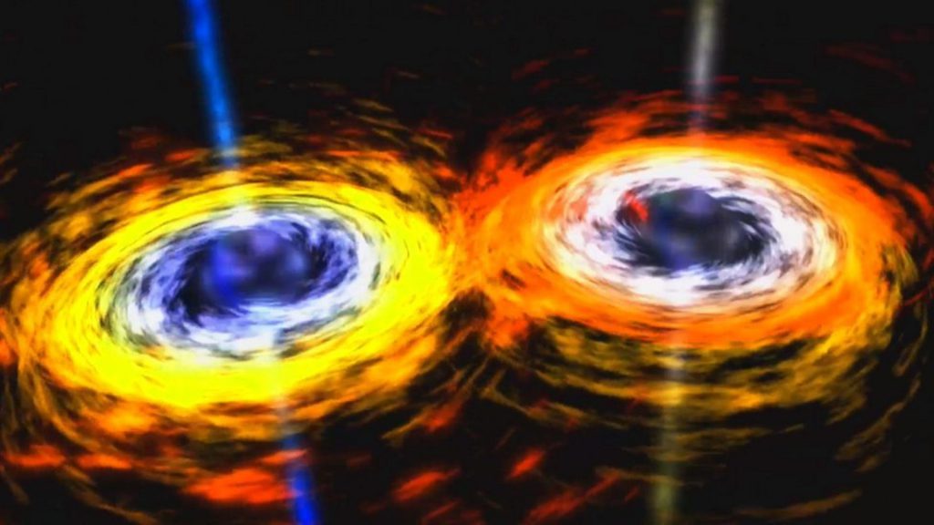 Fusión de dos agujeros negros