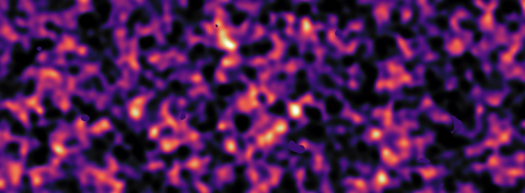 Mapa de materia oscura de una región del sondeo KiDS (región G12)- ESO