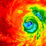 Ojo del huracán Matthew al acercarse a Florida- ESA