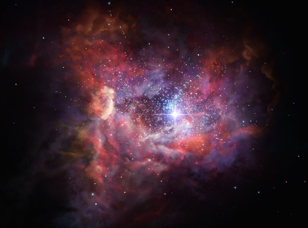 Galaxia A2744_YD4- ESO, M. Kornmesser