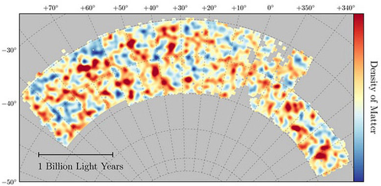 Mapa de la materia oscura del Universo- Chihway Chang del Kavli Institute for Cosmological Physics de la Universidad de Chicago, y la colaboración DES