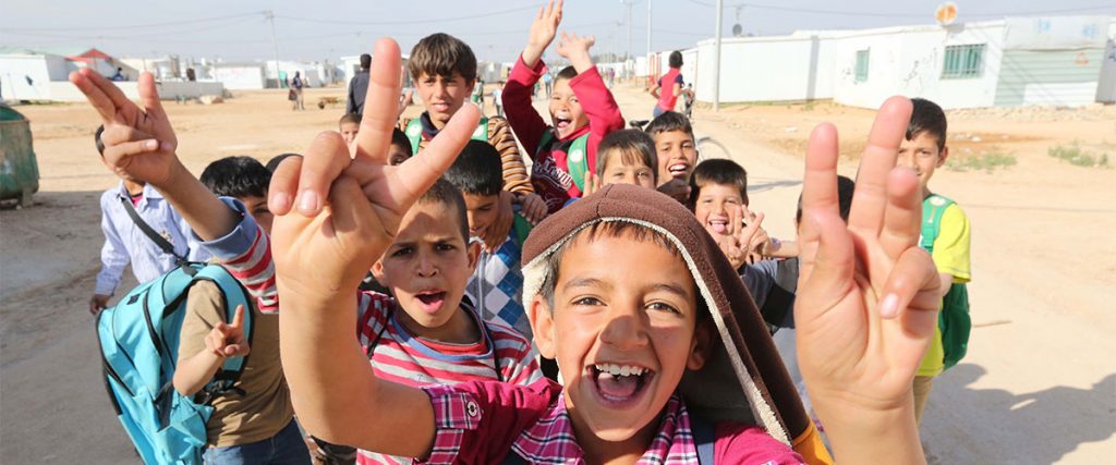 Niños en el campamento de Zataari en Jordania- Foto ONU, Sahem Rababah