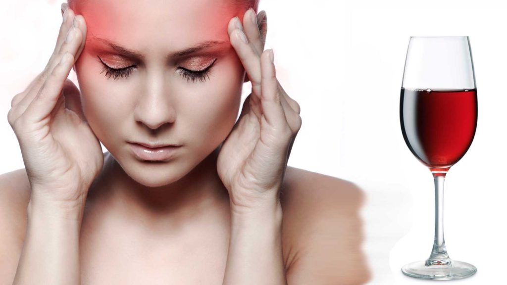 Las causas del fuerte dolor de cabeza después de una ingesta excesiva de alcohol