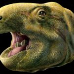Dinosaurio con dientes como tijeras