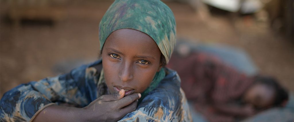Niña en un campamento de refugiados en Baidoa, Somalia- Tobin Jones, ONU foto