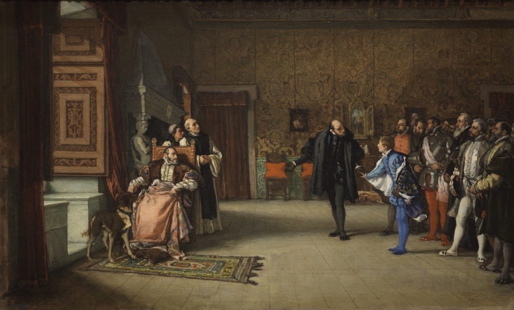 Presentación de don Juan de Austria al emperador Carlos V en Yuste, Eduardo Rosales Gallina, 1869- Museo Del Prado